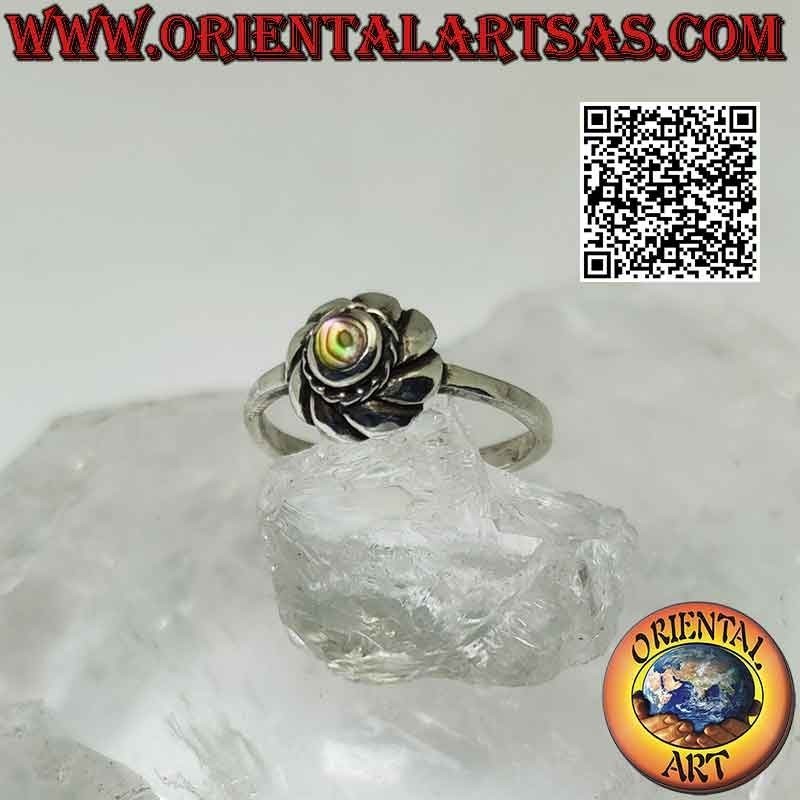 Anillo de Plata 925 con Paua Shell (Abalone) – Diseño de Vórtice