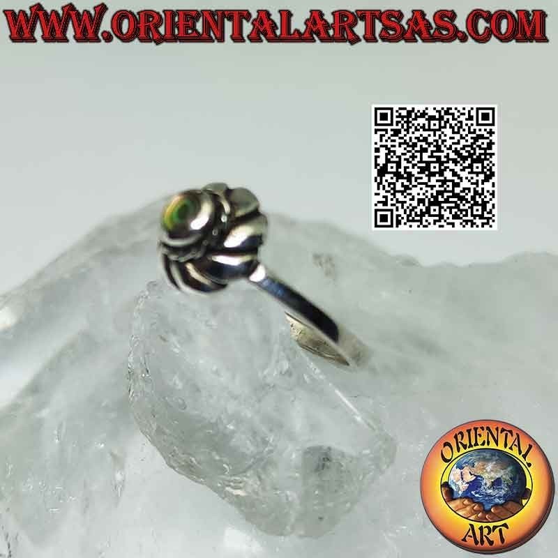 Anillo de Plata 925 con Paua Shell (Abalone) – Diseño de Vórtice