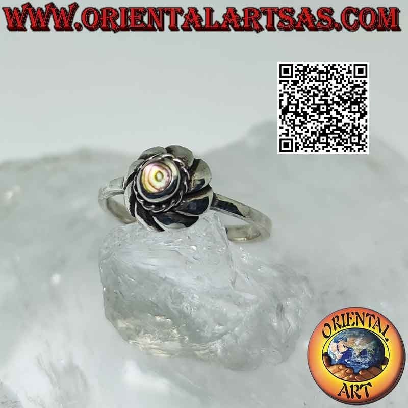 Bague Tourbillon Paua Abalone Argent 925 9mm | Oriental Art