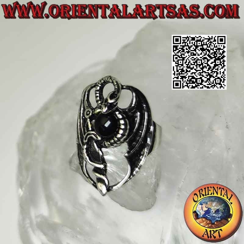 Anello in argento Quetzalcoatl o Kukulkan (serpente piumato)