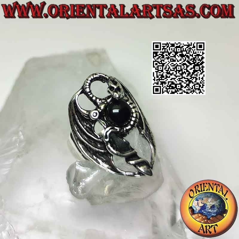 Anillo de plata de Quetzalcóatl o Kukulkán (serpiente emplumada)