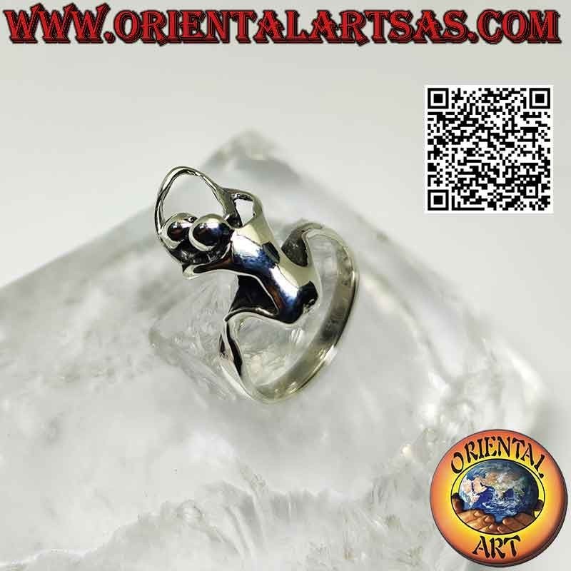 Erotic Kamasutra silver ring, the doggie position