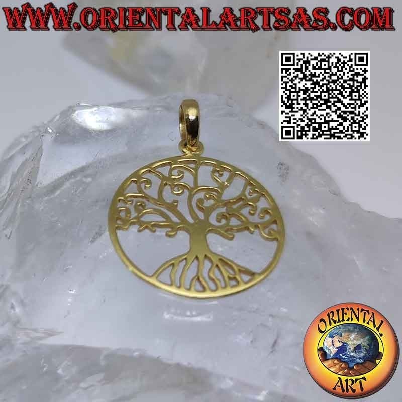 Silver pendant, tree of life "Yggdrasil" Klimt (gold plated)