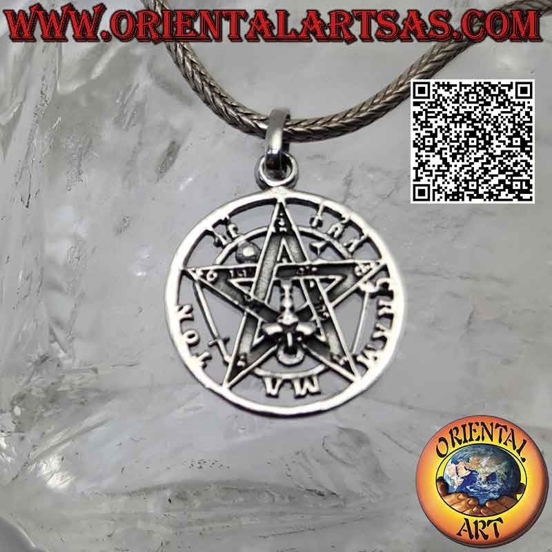 Ciondolo in argento Tetragrammaton (Stella Microcosmica) piccolo