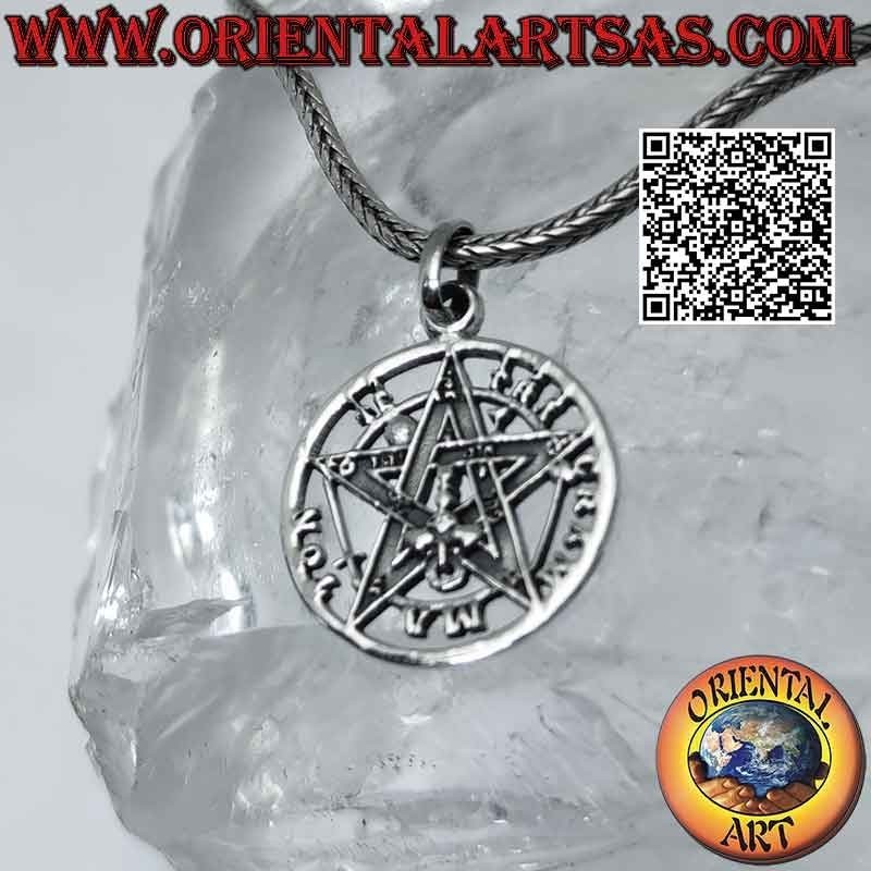 Ciondolo in argento Tetragrammaton (Stella Microcosmica) piccolo
