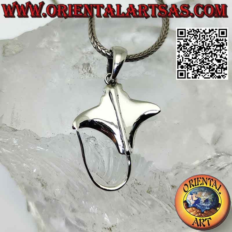 Pendentif en argent, raie poisson, raie manta ou torpille (A)
