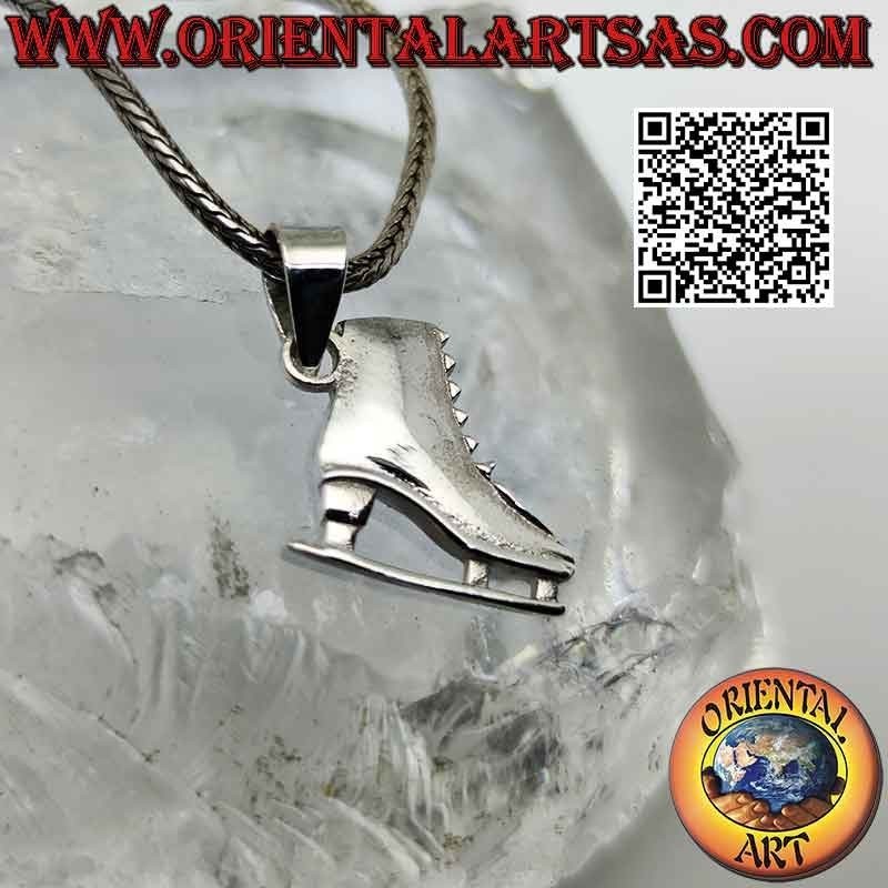 Silver pendant the ice skate (figure skating)