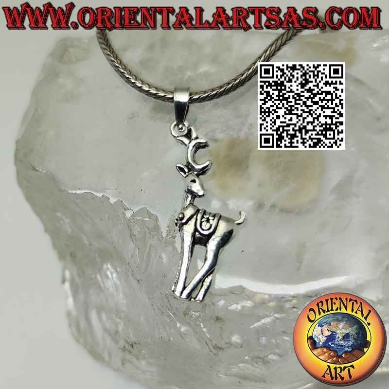 Pendentif en argent en forme de cerf "Bambi"
