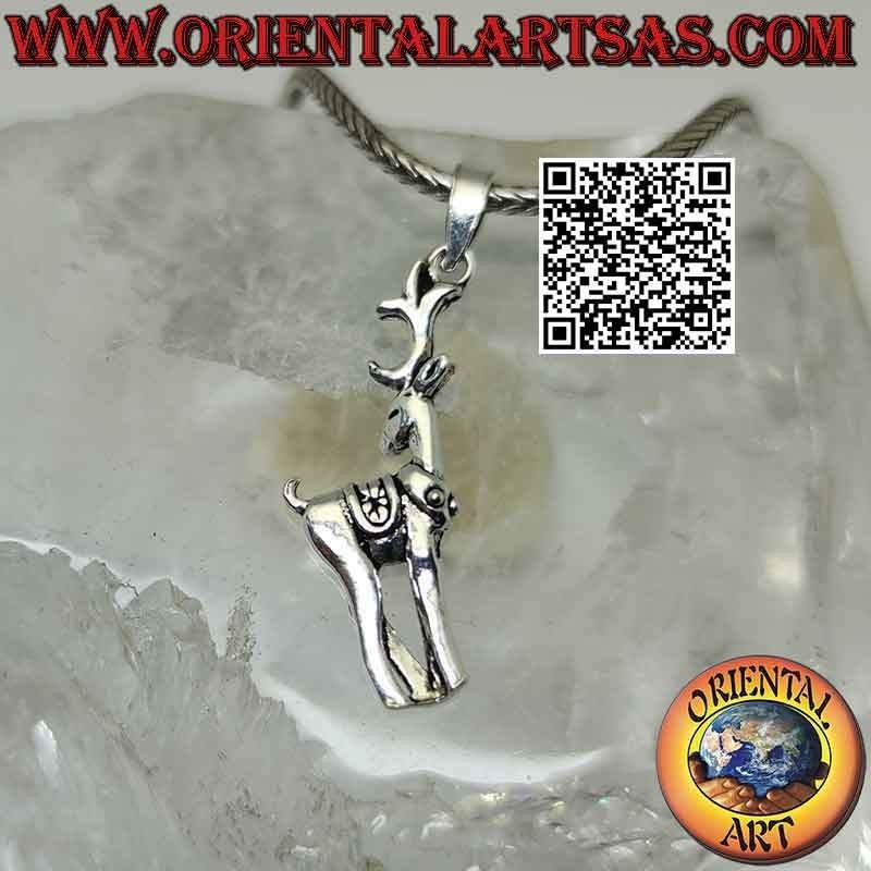 Pendentif en argent en forme de cerf "Bambi"