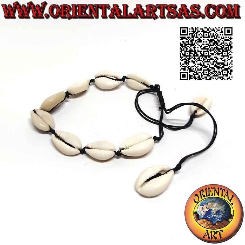 Bracelet - cauris et chevillère noeud (8 + 2)