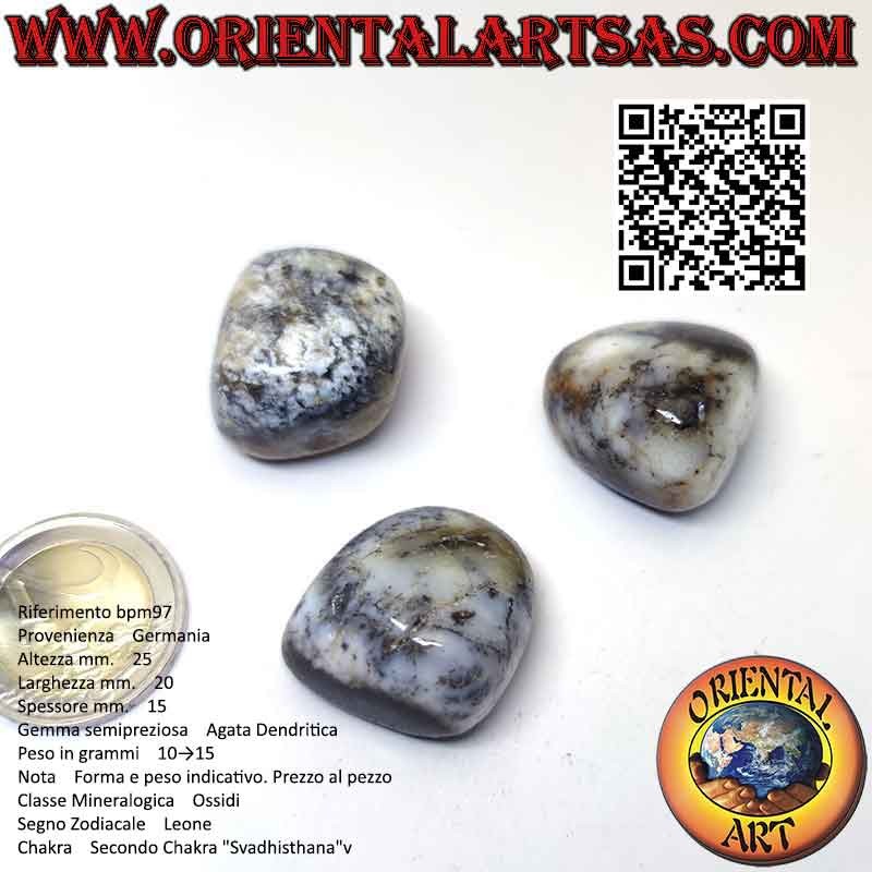 Agate dendritique roulée