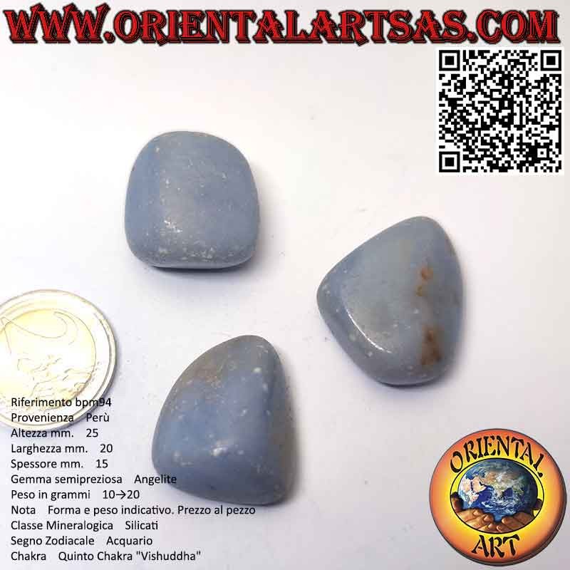 Angelite (anhydrite or stone of the Angels) tumbled