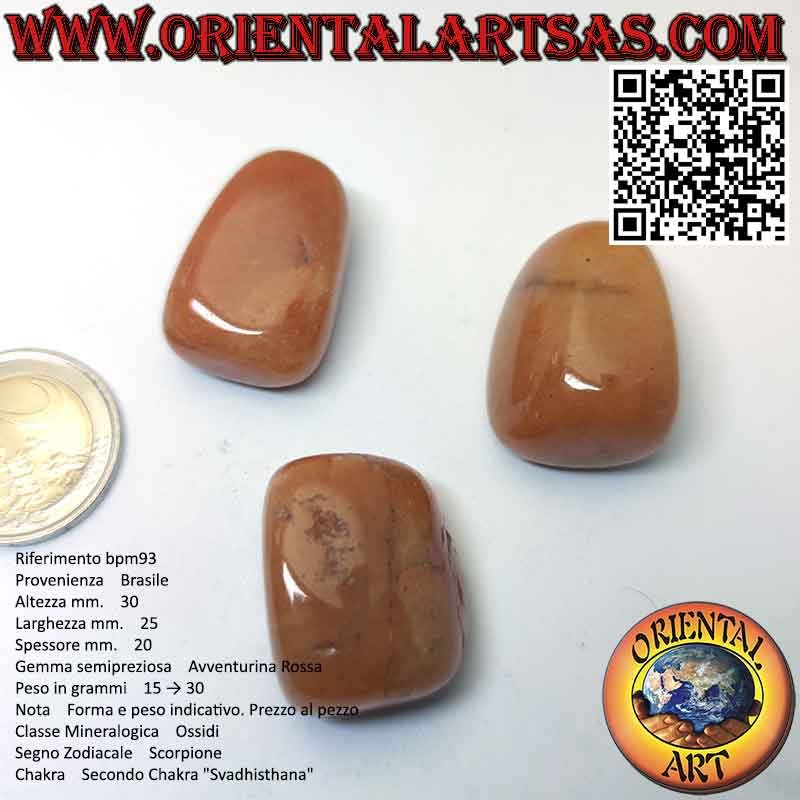 Getrommelter roter Aventurin