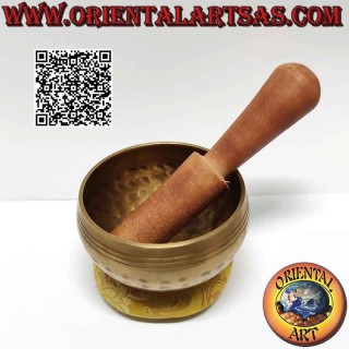 Tibetan bell 8.5 cm Ø made by punch and hand beaten with clapper (185 g)