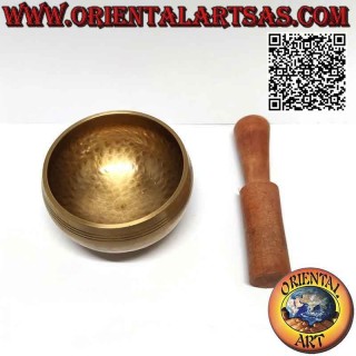 9,5 cm Ø Tibetan bell made by punch and hand beaten with clapper (240 g)