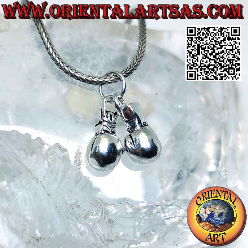 Pendentif en argent 925‰ la paire de gants de boxe - boxe