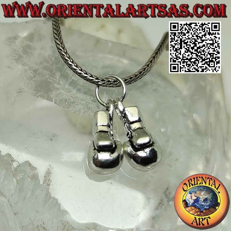 Pendentif en argent 925‰ la paire de gants de boxe - boxe