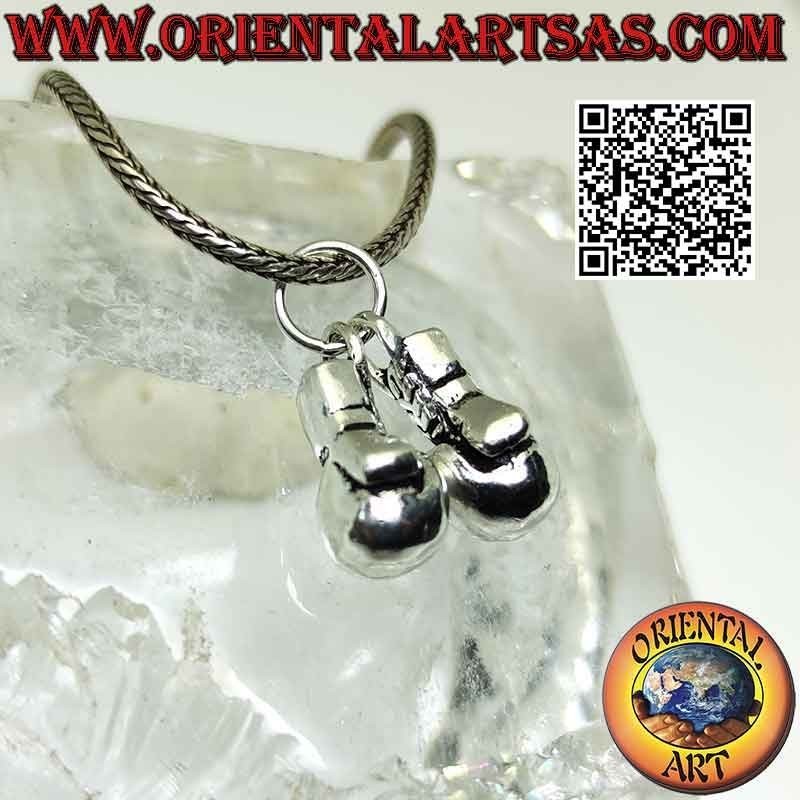 Colgante en plata 925 ‰ el par de guantes de boxeo - boxeo
