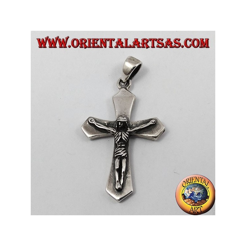 Pendentif argent, crucifié