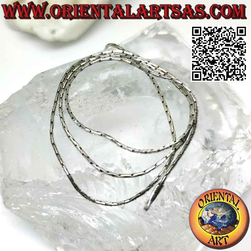 Kettenhalskette in 925 ‰ Silber, „gelenkiges“ Glied (Stärke 0,7 mm)