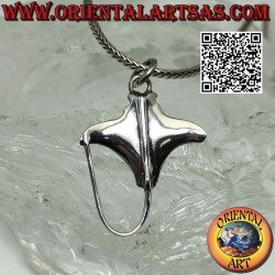 Silver pendant, ray fish,...