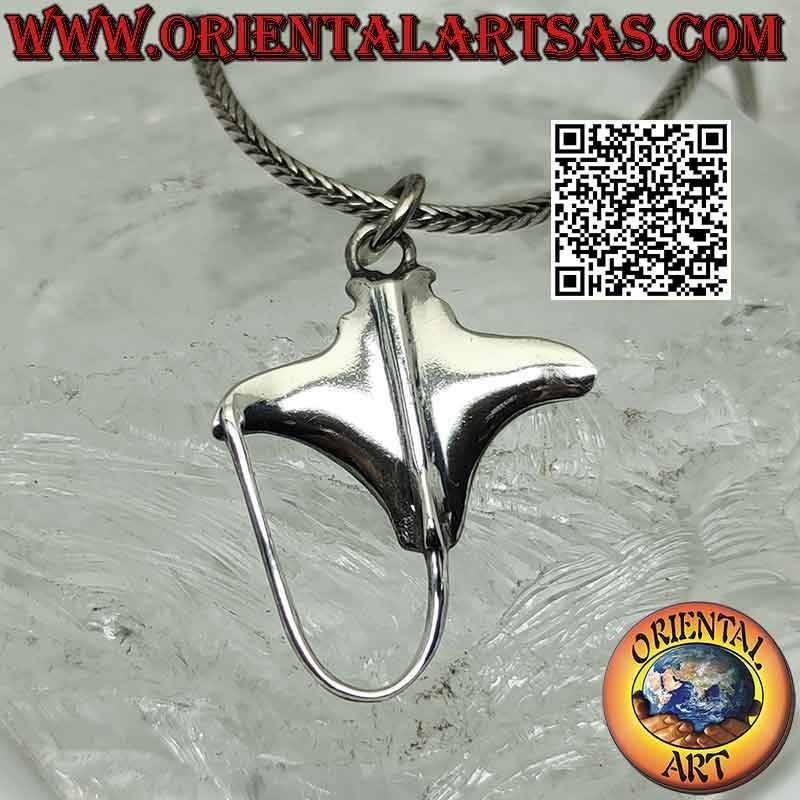 Pendentif en argent, raie poisson, raie manta ou torpille (C)