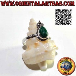 Silver ring with cabochon...