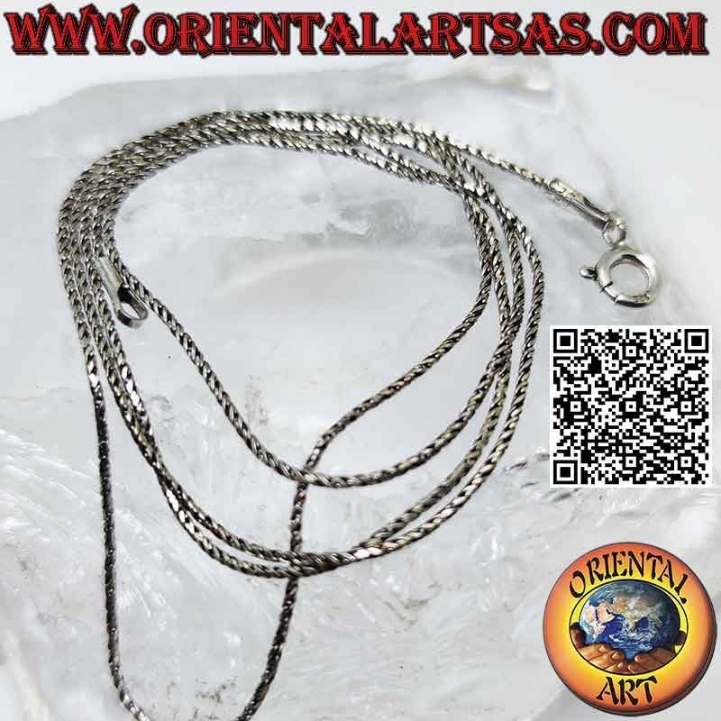 Collana catenina in argento 925 ‰ "snake" indonesiano attorcigliato (0,8 mm)