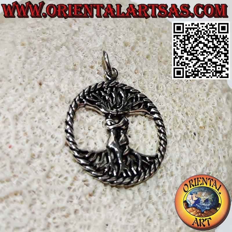 Silver pendant Tree of life for lovers