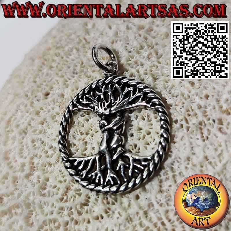 Silver pendant Tree of life for lovers