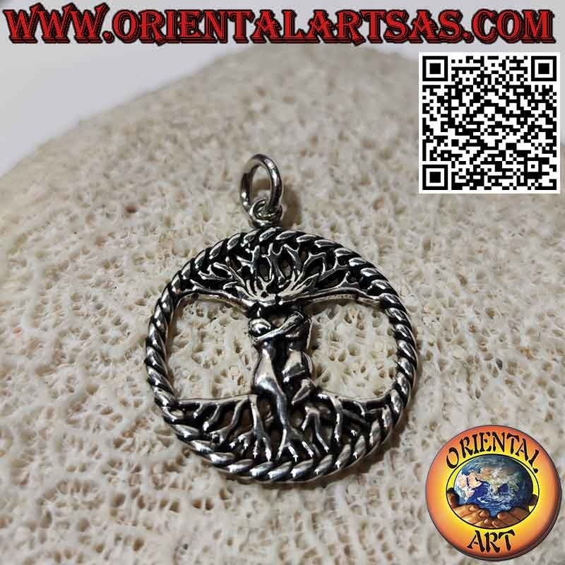 Silver pendant Tree of life for lovers