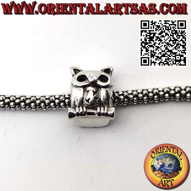 Charms in 925‰ silver, Owl on the branch