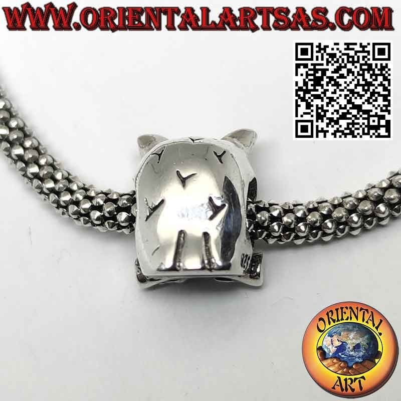 Charms in 925‰ silver, Owl on the branch