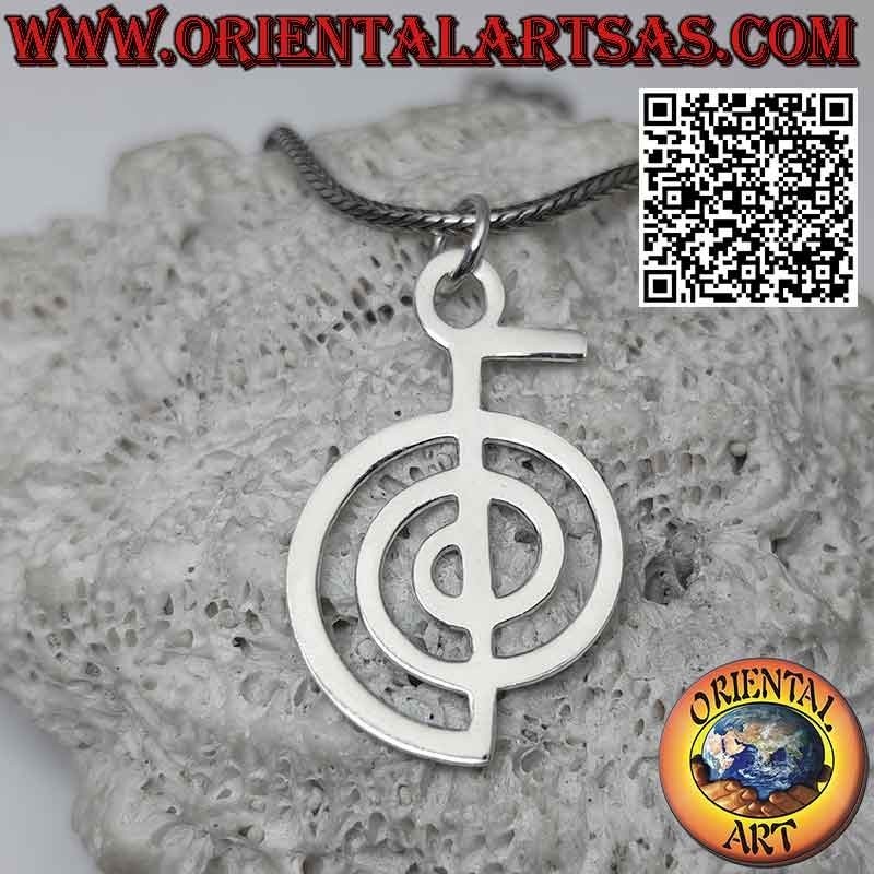 Colgante de plata, símbolo Cho Ku Rei del poder Reiki de Usui