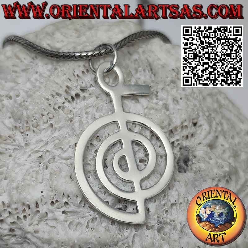 Colgante de plata, símbolo Cho Ku Rei del poder Reiki de Usui