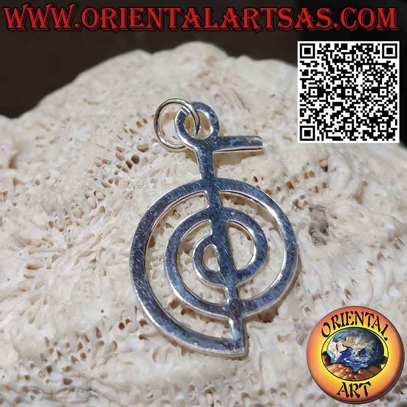Silberner Anhänger, Cho Ku Rei Symbol von Usuis Reiki-Kraft