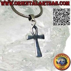Silver pendant Egyptian cross ankh (ansata) and known as key of life
