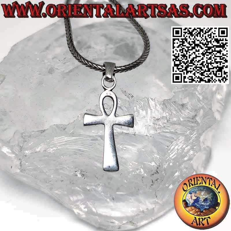 Colgante de plata cruz egipcia ankh y conocida como llave de la vida