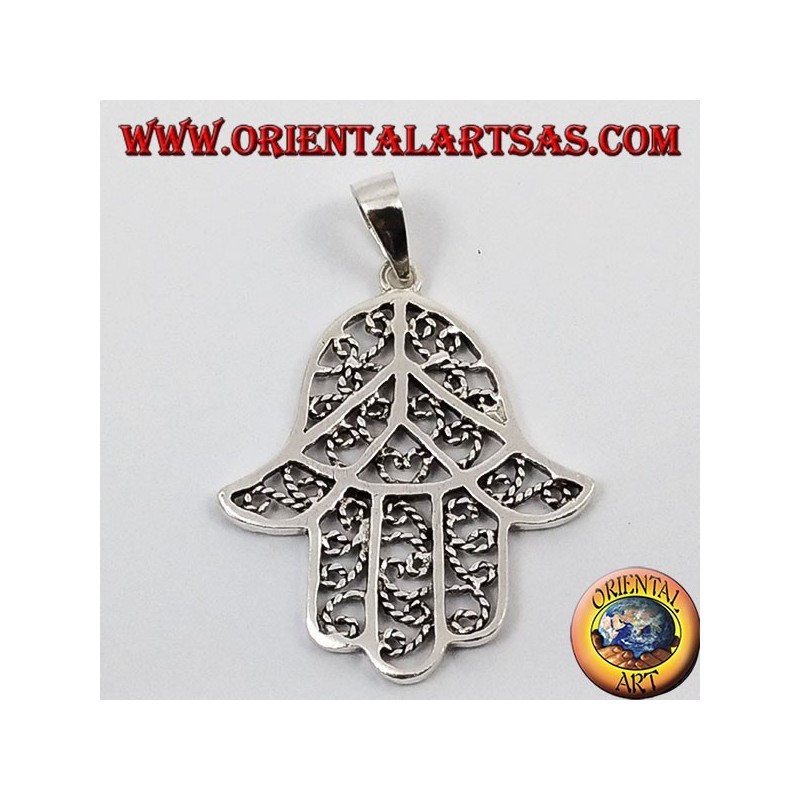 Pendentif main de Fatima Hamsa perforé