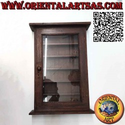 Schmale Wandvitrine aus...