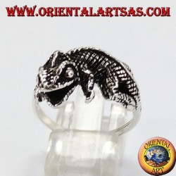 Gecko silver ring
