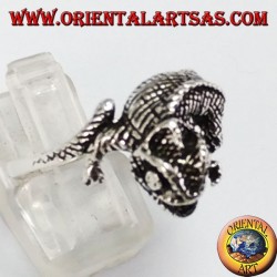 gecko anillo de plata