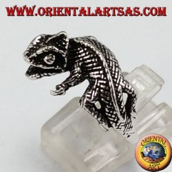 Bague en argent gecko
