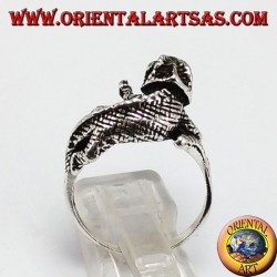 Gecko  Ring in Silber