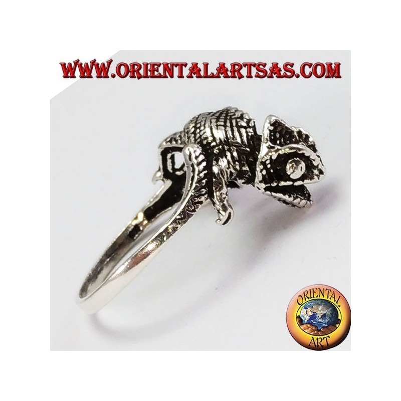 Gecko silver ring