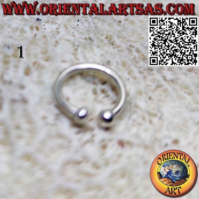 Circulo sin agujero en plata ideal para tabique, oreja y labrum