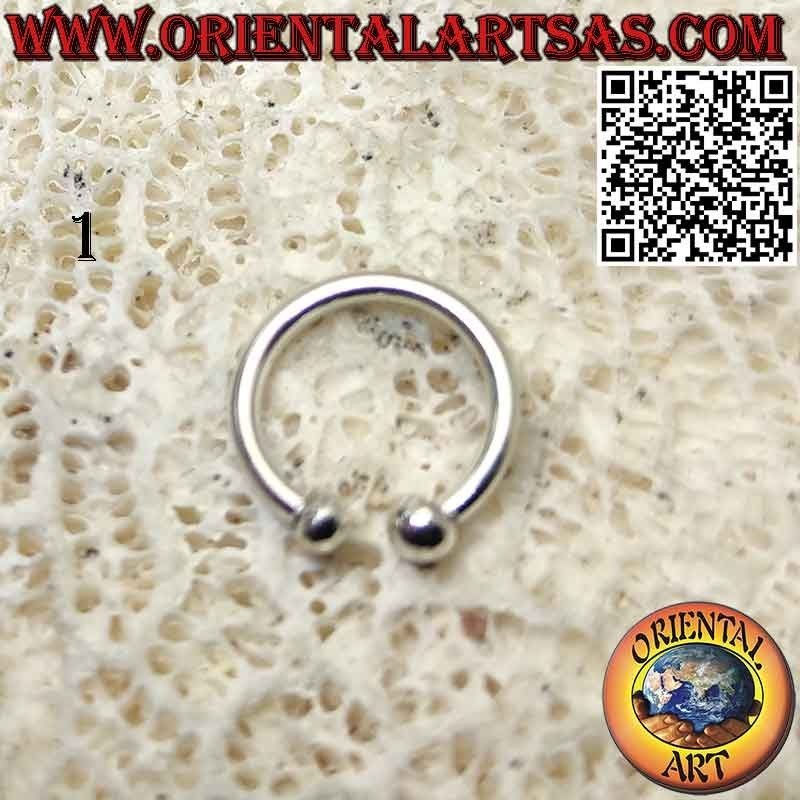 Circulo sin agujero en plata ideal para tabique, oreja y labrum