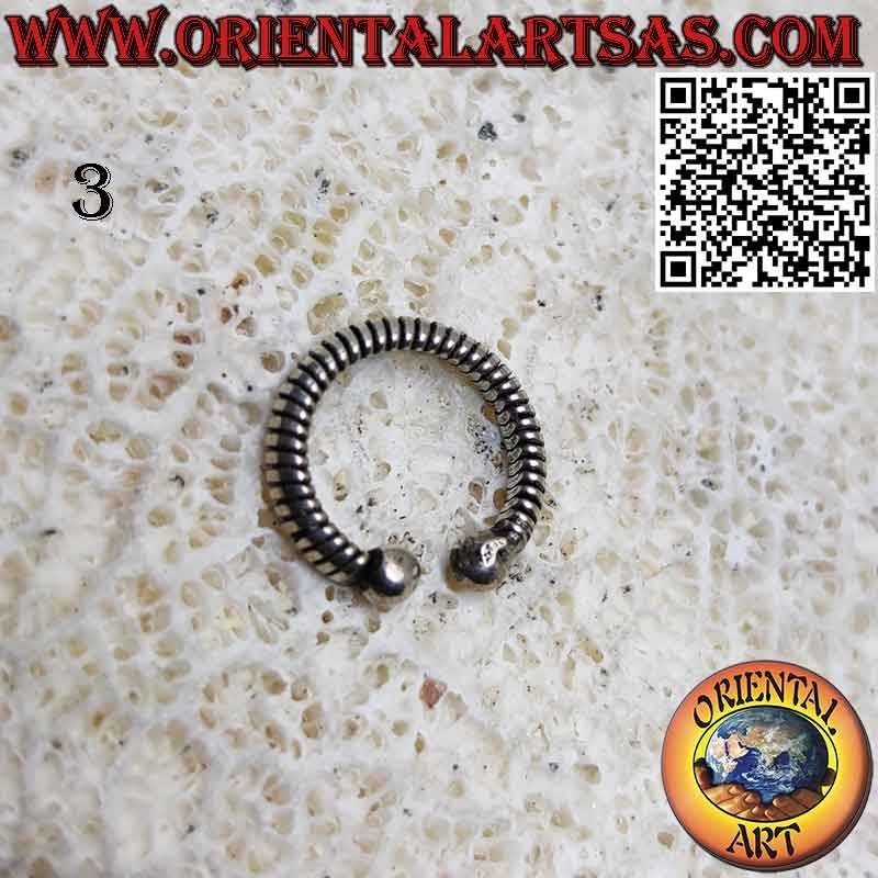 Circle without hole in silver ideal for septum, ear and labrum