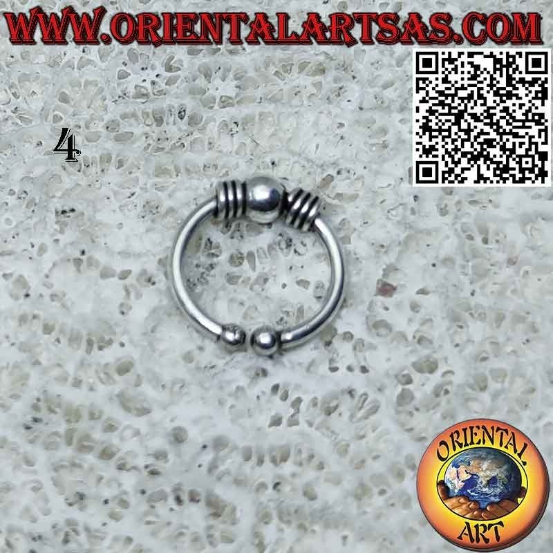 Kreis ohne Loch in Silber ideal für Septum, Ohr und Labrum