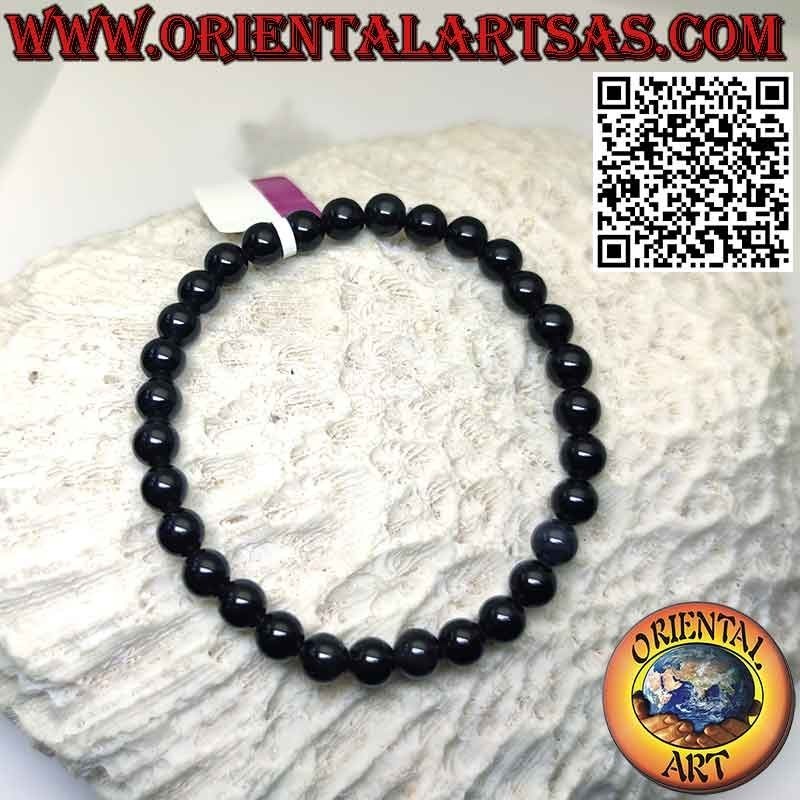 Bracelet Obsidienne Naturelle Élastique 6mm | Protection